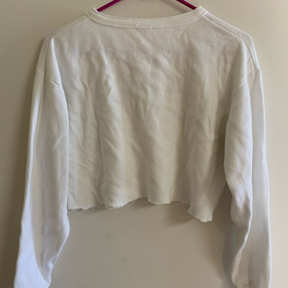 Brandy Melville white thermal Allie top - Picture 5 of 5